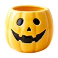 thumbnail image 1 of Halloween Ceramic Pumpkin Mug Set of 4 Carved Happy Face Fall Drink Cup Decor Cozy Fall Ambiance, 1 of 4