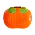 thumbnail image 1 of Halloween Ceramic Pumpkin Plate, 22.5x17cm Orange Tableware for Breakfast Milk Oatmeal, Festive Ceramic Dish for Autumn Holiday Gift, 1 of 5