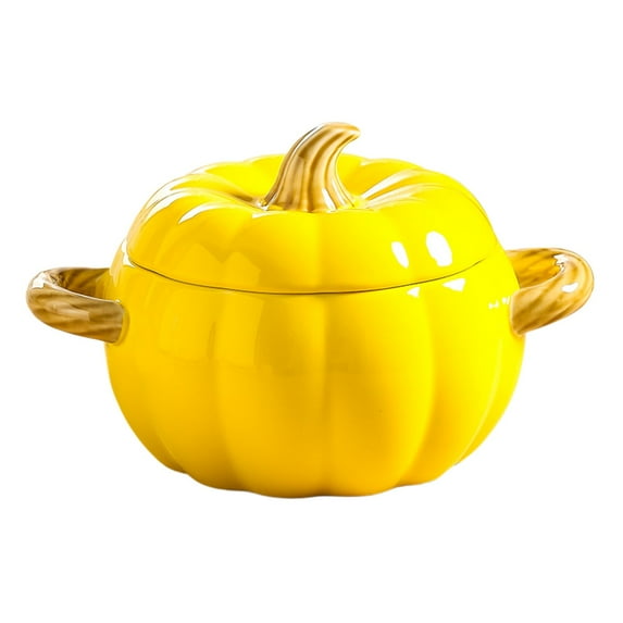 Halloween Ceramic Pumpkin Tableware, 15.5x10cm Breakfast Bowl for Milk & Oatmeal, Holiday Orange Ceramic Dish, Festive Gift for Home Décor