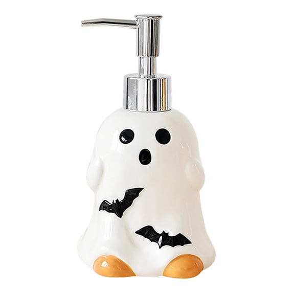 Halloween Ceramic Soap Dispenser Refillable Cute Shaped Liquid Hand Soap Bottle with Pump Ideal for Kitchen Bathroom Storage Container Home Essentials