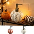 thumbnail image 1 of Halloween Ceramic Soap Dispenser - Refillable Pumpkin-Shaped Hand Soap Dispenser for Bathroom & Kitchen, Fall Festive Home Decor, 1 of 7