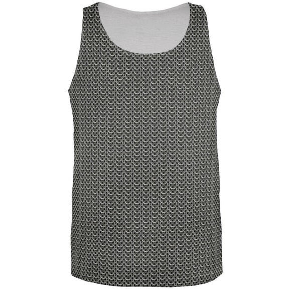 Halloween Chainmail Costume All Over Adult Tank Top - Large