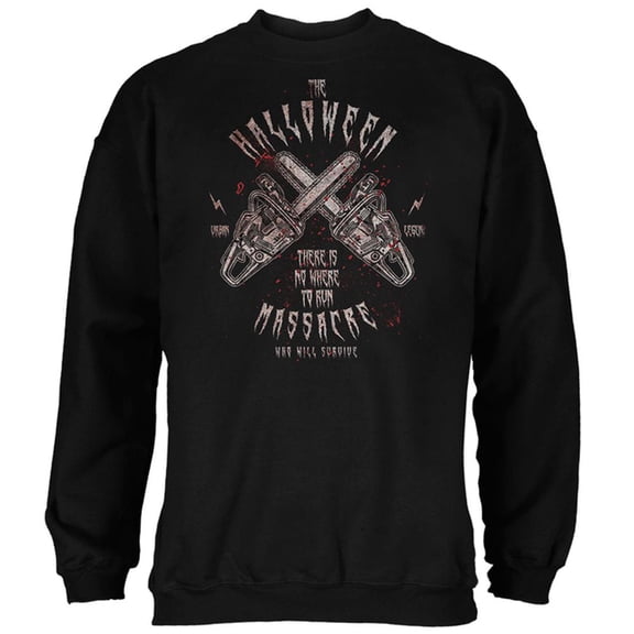 Halloween Chainsaw Massacre Bloody Horror Mens Sweatshirt Black 3X-LG
