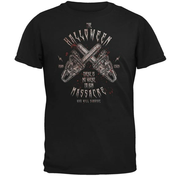 Halloween Chainsaw Massacre Bloody Horror Mens T Shirt Black 3X-LG