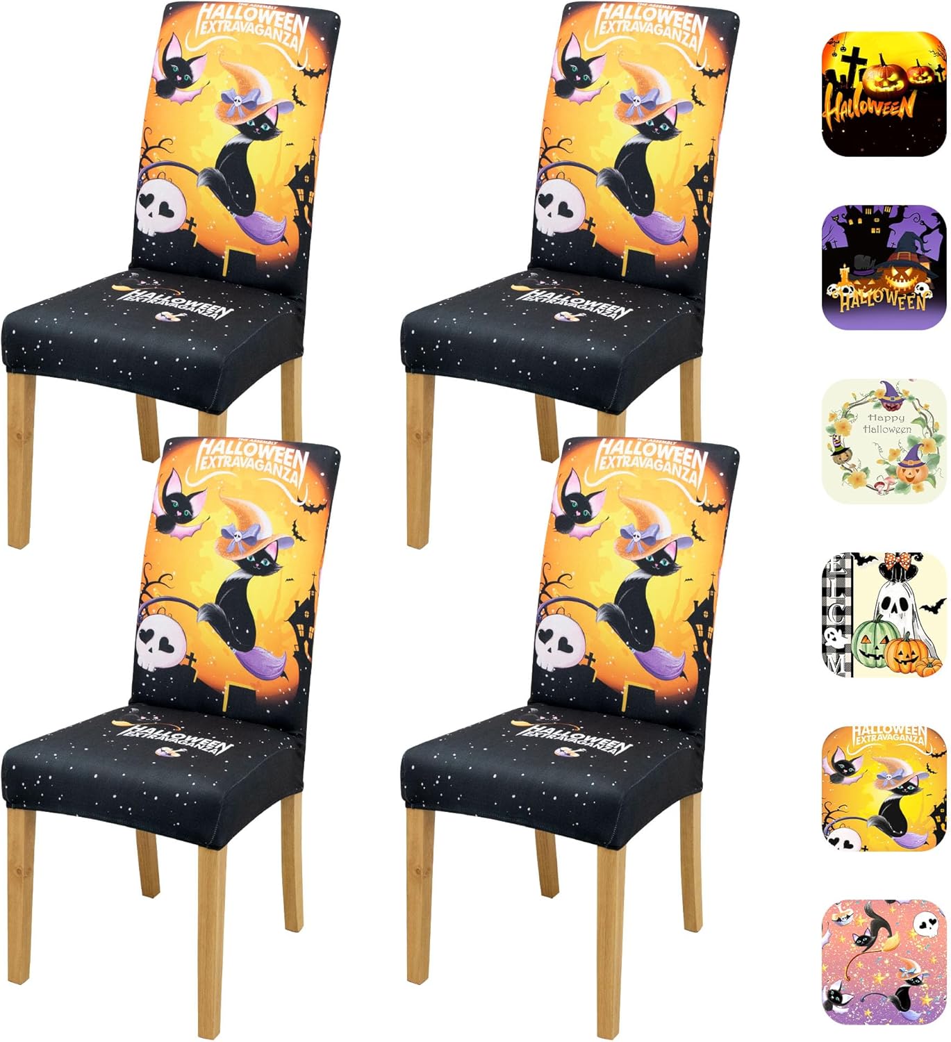Halloween Chair Covers Halloween Dining Chair Cover, Stretch Dining