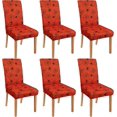 thumbnail image 1 of Halloween Chair Covers for Dining Room Set of 6 Halloween Dining Chair Protectors 6 Pcs Stretch Removable Washable Chair Slipcovers 6 Pack for Scary Home and Party Decor, 1 of 7