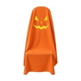 thumbnail image 1 of Halloween Chair Covers, Orange Ghost Print Stretch Slipcovers for Dining and Office Chairs, Washable Party Decorations for Home Restaurant Cafe, 1 of 5