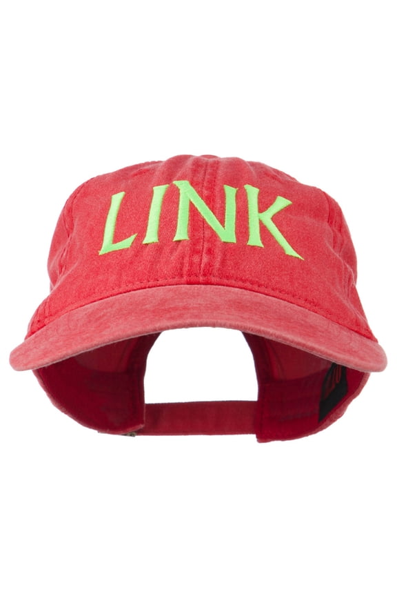 Halloween Character Link Embroidered Washed Dyed Cap - Red OSFM
