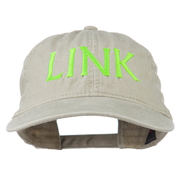 Halloween Character Link Embroidered Washed Dyed Cap - Stone OSFM