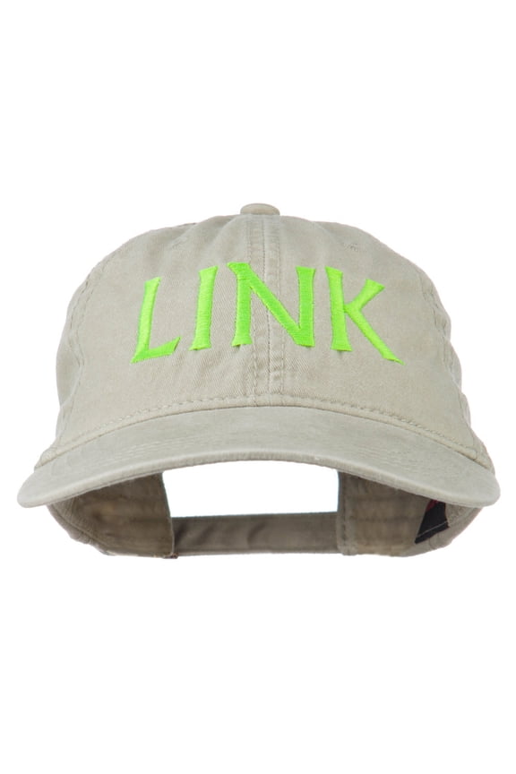 Halloween Character Link Embroidered Washed Dyed Cap - Stone OSFM