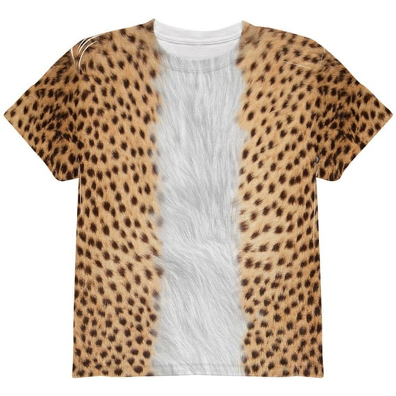 Halloween Cheetah Costume All Over Youth T Shirt Multi YSM