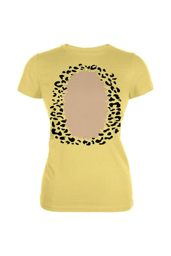 Cheetah Costume Juniors Soft T Shirt Yellow LG