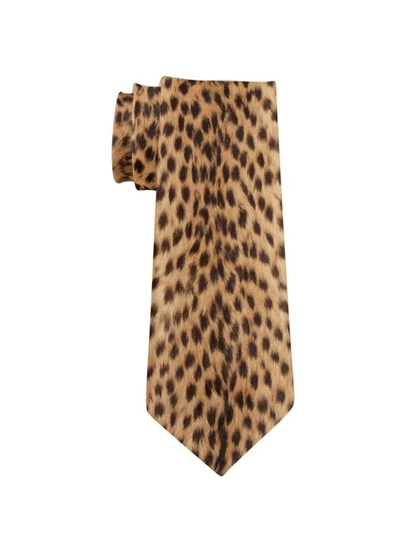 Halloween Cheetah Spots Fur All Over Neck Tie Multi Standard One Size