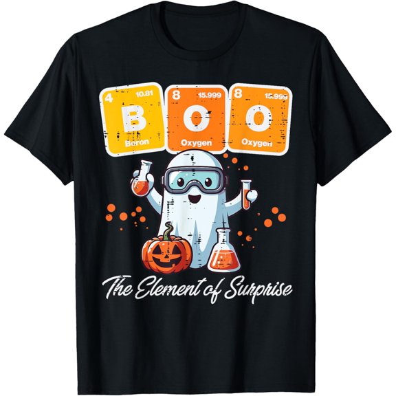 Halloween Chemist Ghost Elements Surprise Costume Men Women T-Shirt