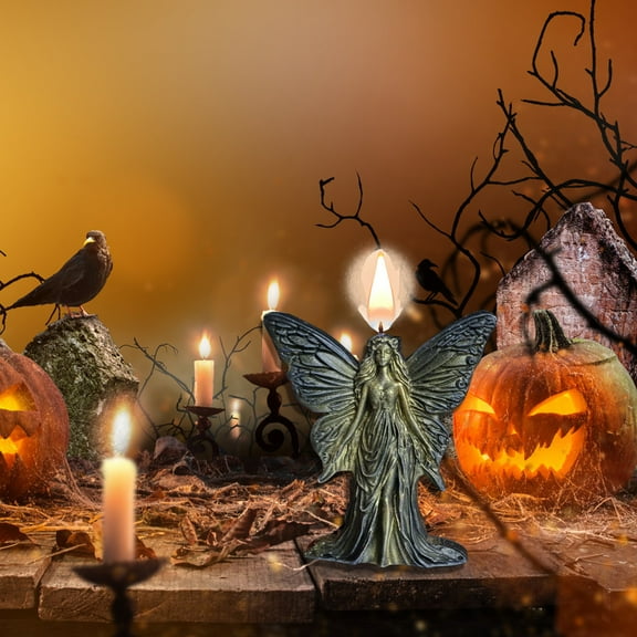 Halloween Cherub Scented Candle Handmade Aromatherapy Candle for Home Decor Festive Gift Christmas Thanksgiving Dinner Table Centerpiece 3.86x3.54x0.91in