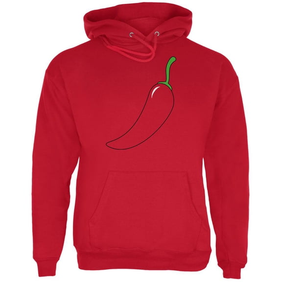 Halloween Chili Pepper Costume of Cinco de Mayo Mens Hoodie Red 2XL