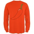thumbnail image 1 of Halloween Chili Pepper Costume of Cinco de Mayo Mens Long Sleeve T Shirt Orange 3X-LG, 1 of 1
