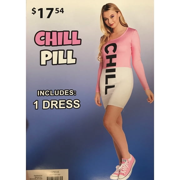 Halloween Chill Pill Dress Costume Woman's Lg