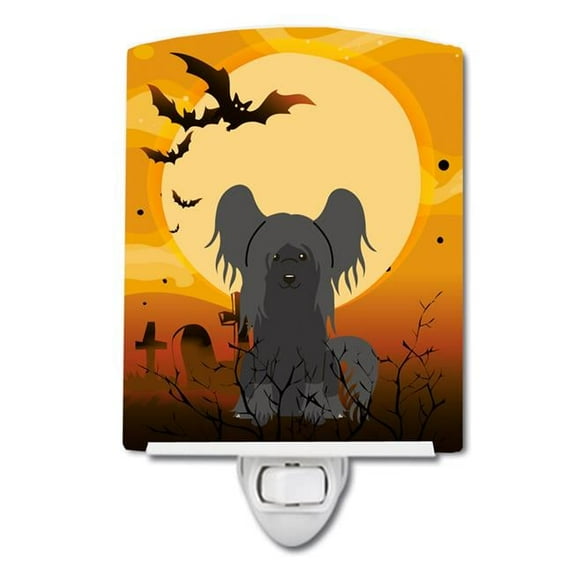 Halloween Chinese Crested Black Ceramic Night Light