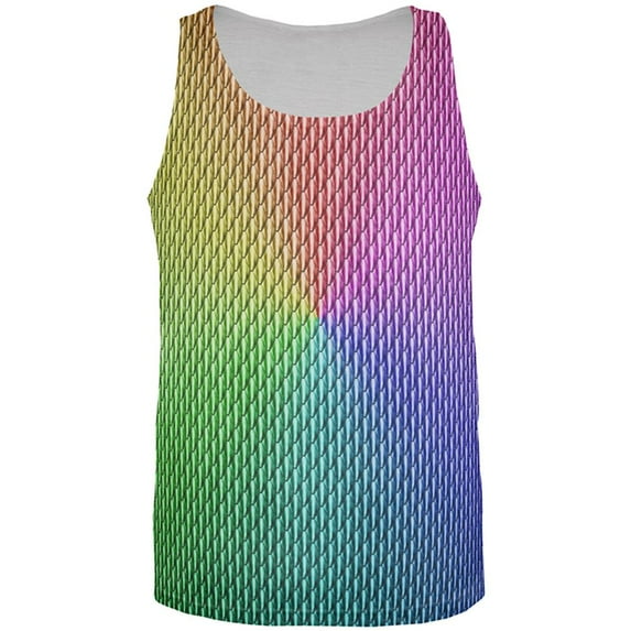 Halloween Chinese Imperial Dragon Scales Costume All Over Mens Tank Top Multi MD