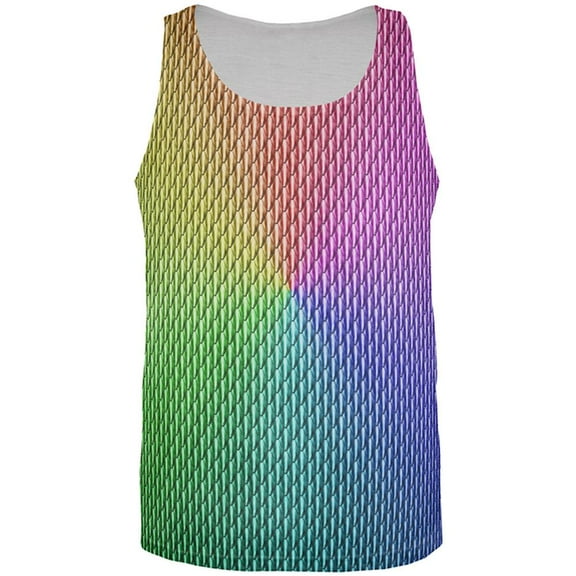 Halloween Chinese Imperial Dragon Scales Costume All Over Mens Tank Top Multi MD