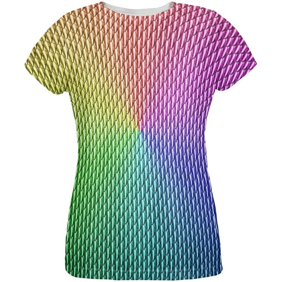 Halloween Chinese Imperial Dragon Scales Costume All Over Womens T Shirt Multi LG