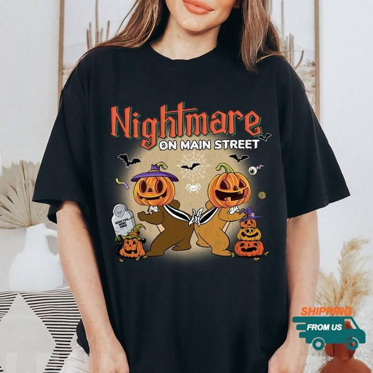 Halloween Chip And Dale Pumpkin Shirt, Cute Chip And Dale Shirt, Disney ...