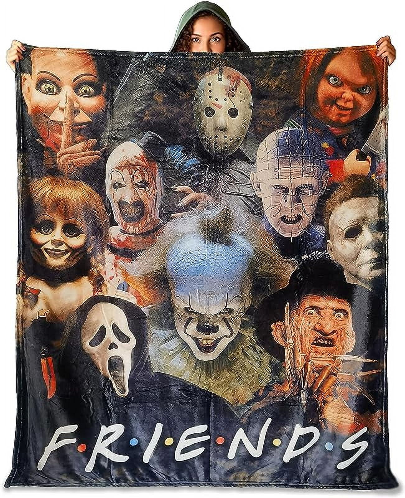 Halloween Chirstmas Horror Movie Fleece Lightweight Blanket Gift for Adults, Scary Scream