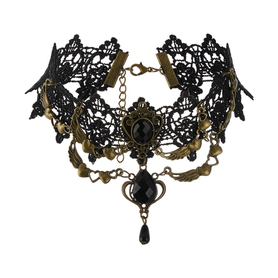 Halloween Choker Necklaces Gothic Lace Necklaces Retro Steampunk Necklaces Cosplay Accessories for Women
