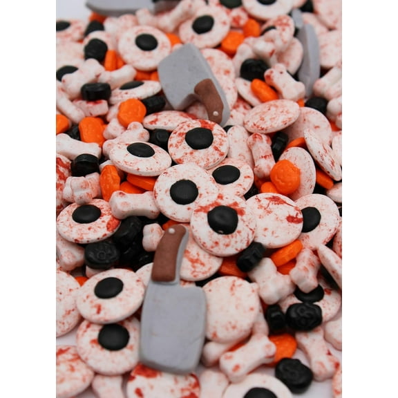 Halloween Choppers & Eyeballs Sprinkles 8 Ounce Bag-Spooky Hard Candy For Day of The Dead Candy Buffet