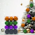thumbnail image 1 of Halloween Christmas Balls Ornaments for Tree Black Orange Purple Green Glitter Hanging Ball Baubles Shatterproof Ornament for Halloween Xmas Wedding Party Home Decor (Matte + Glitter), 1 of 8