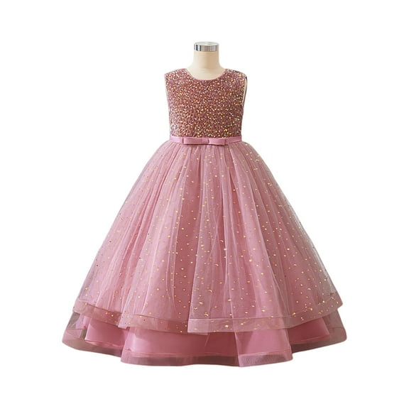 Halloween Christmas Girls' Costume Princess Long Maxi Dress for Birthday Party