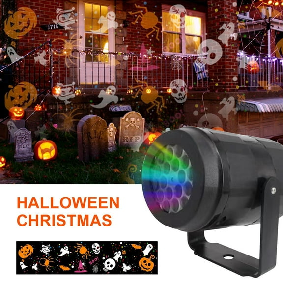 Halloween Christmas LED Projector Light Laser Moving Landscape Xmas Decor Lamp