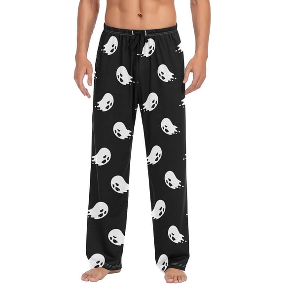 Halloween Christmas Pajama Pants Mens Lounge Pants Super Soft Men Pajama Bottoms with Drawstring Pockets