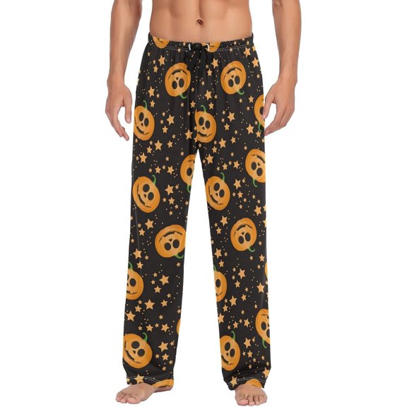 Halloween Christmas Pajama Pants Mens Lounge Pants Super Soft Men Pajama Bottoms with Drawstring Pockets