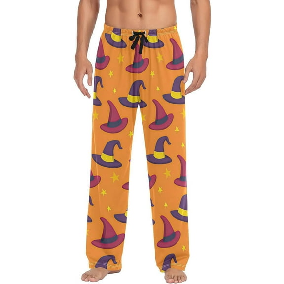 Halloween Christmas Pajama Pants Mens Lounge Pants Super Soft Men Pajama Bottoms with Drawstring Pockets