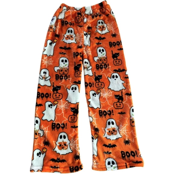 Halloween Christmas Pajama Pants Women Men Fuzzy Flannel Pjs Pants Pajama Bottom Couples Lounge Costume Gifts