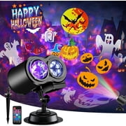 Morfone Halloween Projector Lights Outdoor, 2-in-1 HD Holiday Projector with Remote Control, Waterproof Halloween Decorations for Yard Party