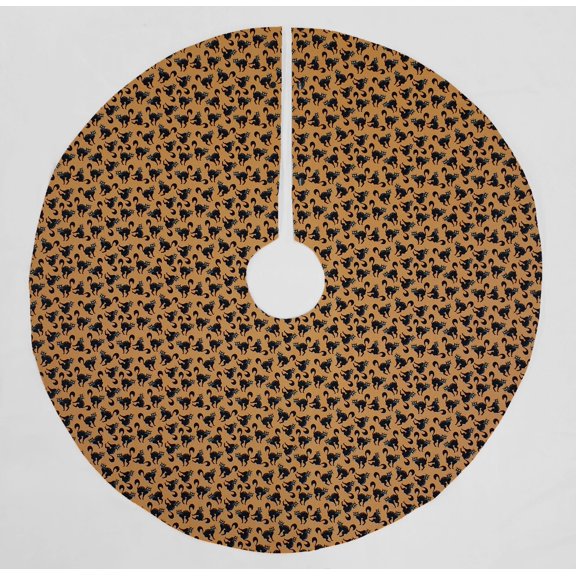 Halloween Christmas Tree Skirt By Penny's Needful Things (Scaredy Cat) (Round)