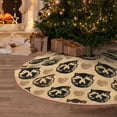 thumbnail image 1 of Halloween Christmas Tree Skirt - Cute Raccoon Love 30 Inches Christmas Tree Skirt for Halloween Holiday Indoor Home Christmas Tree Decorations with Three Ribbons, 1 of 7