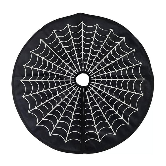 Halloween Tree Skirt Design Polyester Decorative Carpet for Holiday Party Celebration Festive Home Decoration
