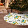 thumbnail image 1 of Halloween Christmas Tree Skirt - Dinosaur on Excavator 36 Inches Christmas Tree Skirt for Halloween Holiday Indoor Home Christmas Tree Decorations with Three Ribbons, 1 of 7