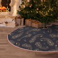 thumbnail image 1 of Halloween Christmas Tree Skirt - Paisley Pattern No.90126 48 Inches Christmas Tree Skirt for Halloween Holiday Indoor Home Christmas Tree Decorations with Three Ribbons, 1 of 7