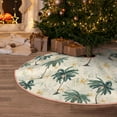 thumbnail image 1 of Halloween Christmas Tree Skirt - Palm tree_AC 48 Inches Christmas Tree Skirt for Halloween Holiday Indoor Home Christmas Tree Decorations with Three Ribbons, 1 of 7