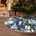 thumbnail image 1 of Halloween Christmas Tree Skirt - Penguin Arctic Adventure 30 Inches Christmas Tree Skirt for Halloween Holiday Indoor Home Christmas Tree Decorations with Three Ribbons, 1 of 7