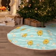 thumbnail image 1 of Halloween Christmas Tree Skirt - Wavy Pattern Cute Duck Daisy 30 Inches Christmas Tree Skirt for Halloween Holiday Indoor Home Christmas Tree Decorations with Three Ribbons, 1 of 7