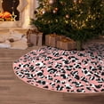thumbnail image 1 of Halloween Christmas Tree Skirt - cute cow Leopard print pink 48 Inches Christmas Tree Skirt for Halloween Holiday Indoor Home Christmas Tree Decorations with Three Ribbons, 1 of 7