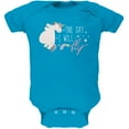 thumbnail image 1 of Halloween Chubby Unicorn One Day I Will Fly Soft Baby One Piece Turquoise 18 Month, 1 of 2