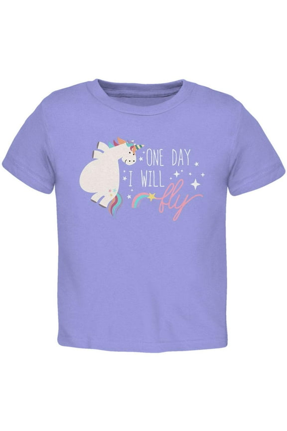 Halloween Chubby Unicorn One Day I Will Fly Toddler T Shirt