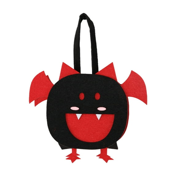 Halloween Classic Felt Candy Bag - Felt Cloth Handbag for Trick-or-Treating, Spacious Interior, Party Decor